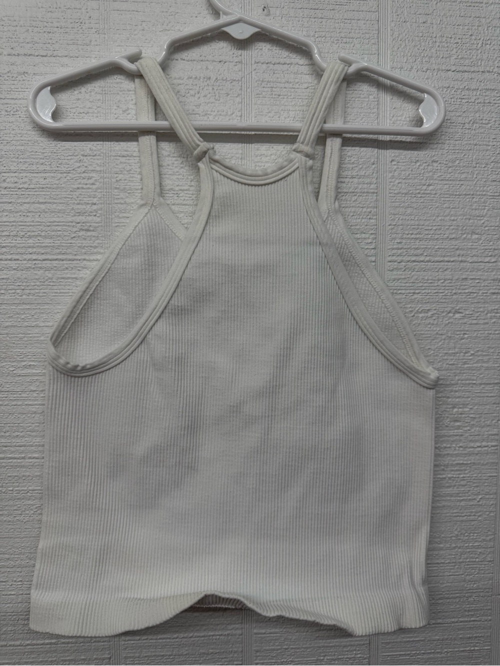 Free People White Ribbed Halter Crop Tank - Picture 2 of 3
